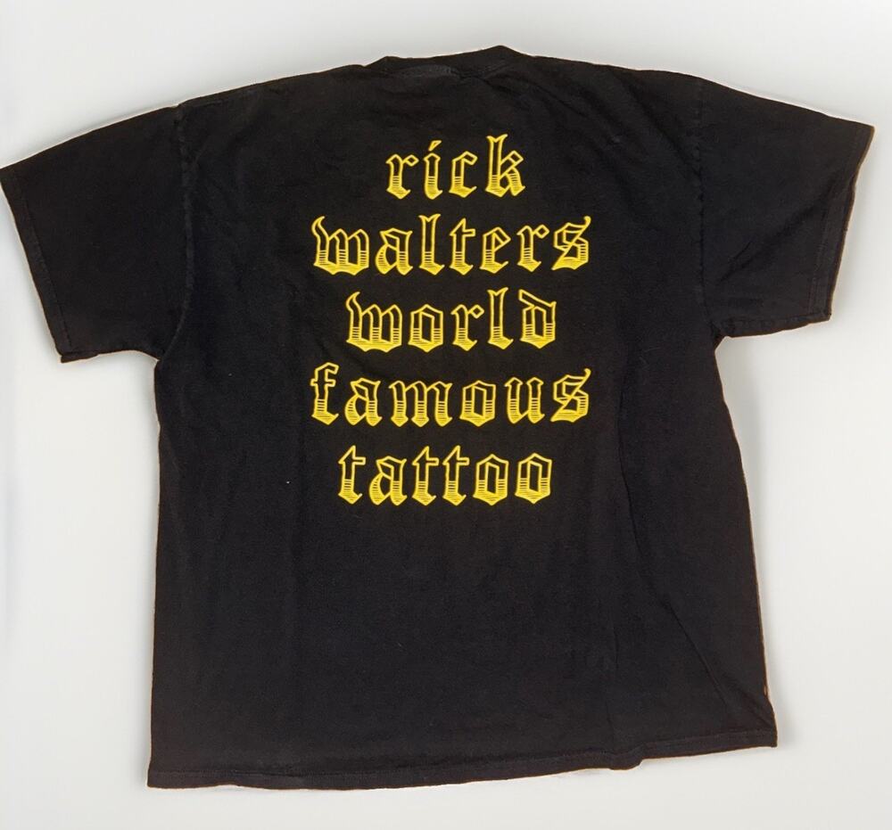 Rick Walter’s World Famous Tattoo T-Shirt Black 22x27 XL